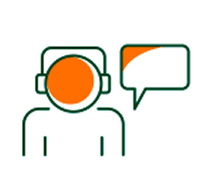person with message icon